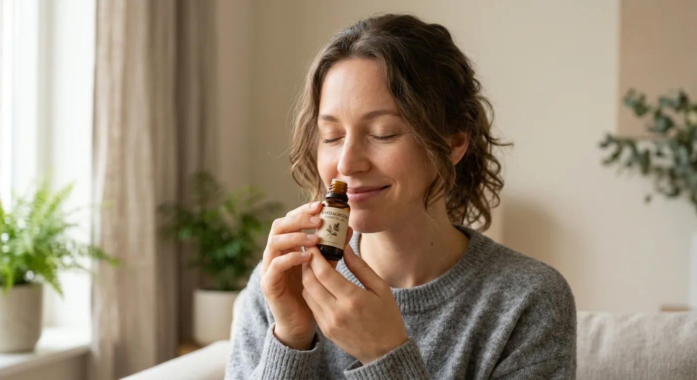 Olfactothérapie — inhaler une huile essentielle pour le bien-être émotionnel — Aromanou Aromaustral