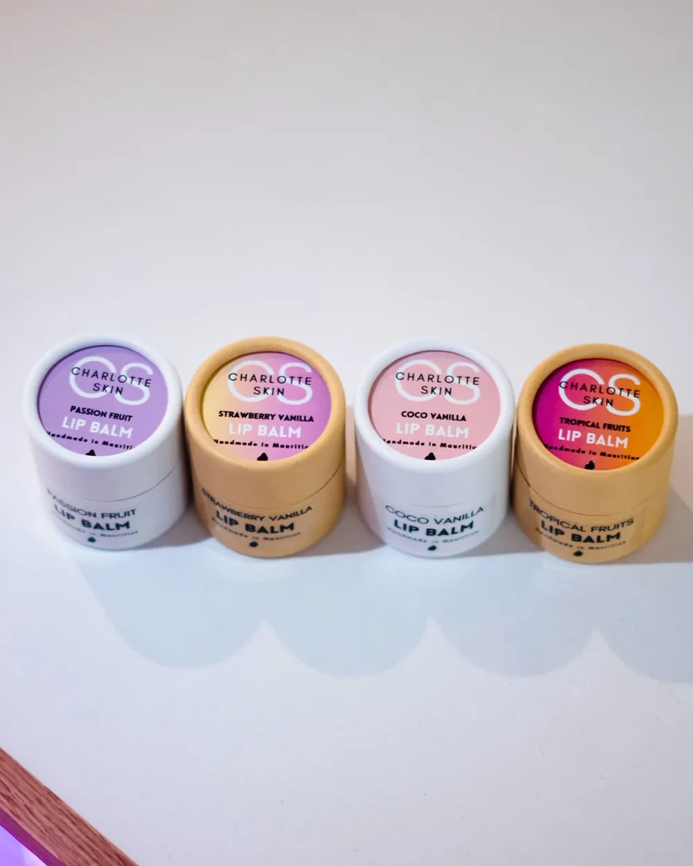 Baumes à lèvres Charlotte Skin, quatre parfums