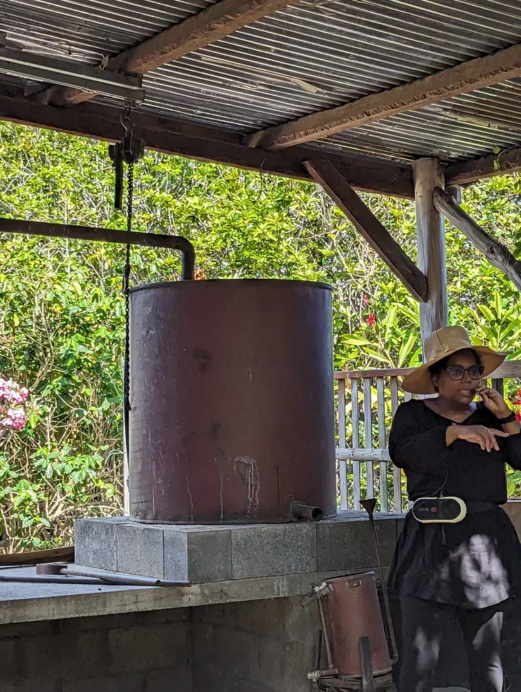 Distillation à l'alambic au Domaine de Labourdonnais — Aromanou